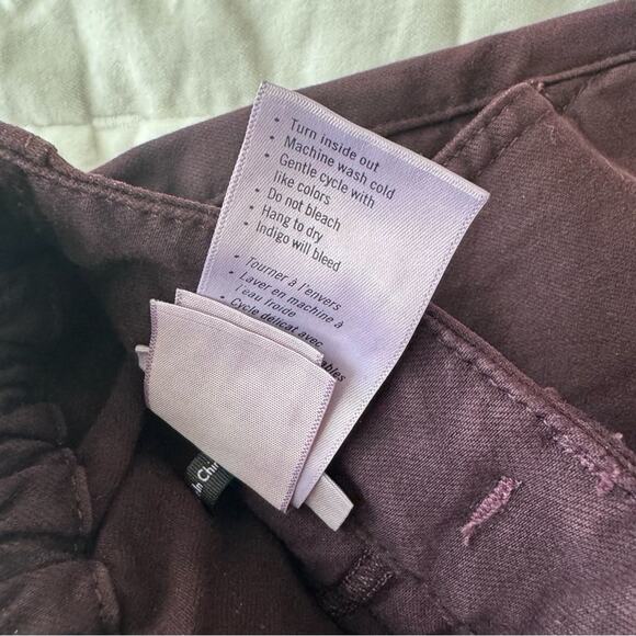 NEW PAIGE Women's Christy Off Duty High Rise Tapered Pant in Vintage Deep Berry - Picture 5 of 8